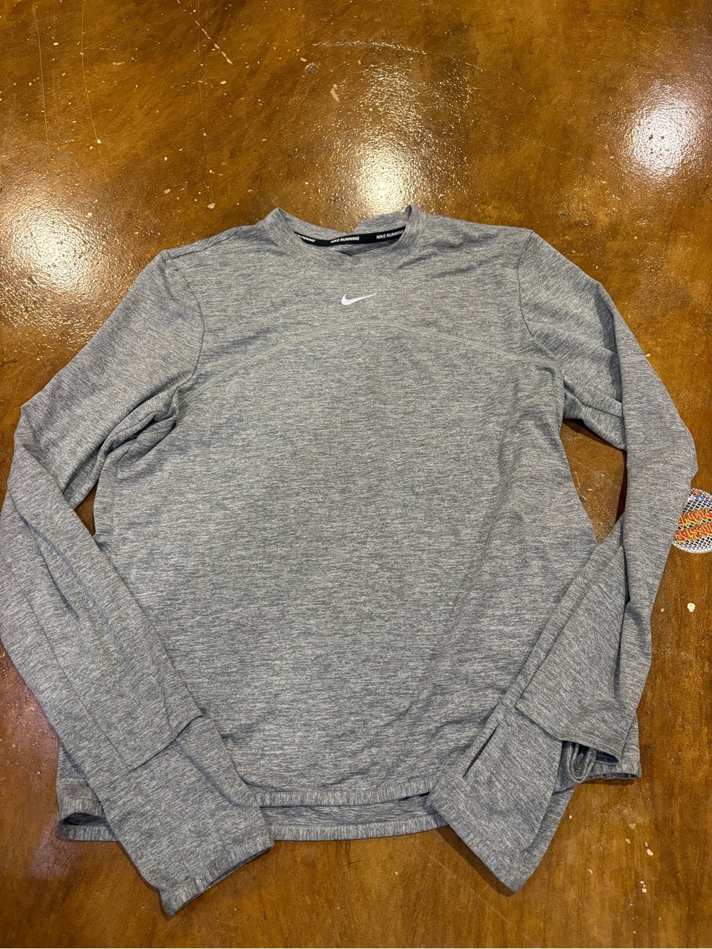 Nike Gray Long-Sleeve Crew Top